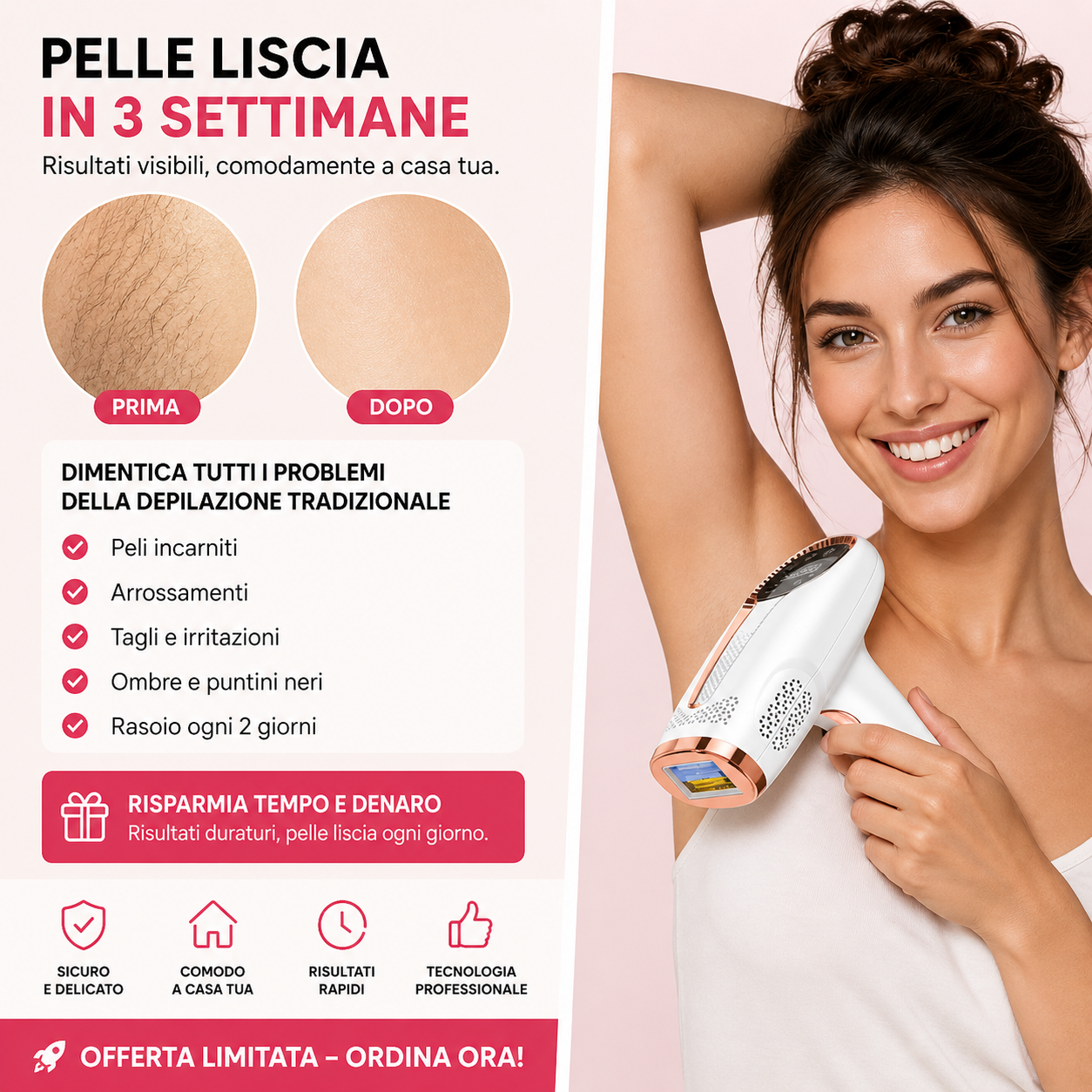 IPL Pro™ Epilatore a Luce Pulsata Professionale